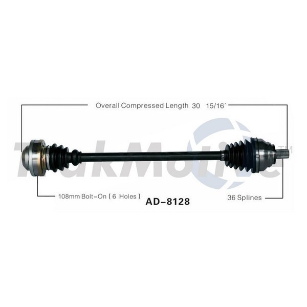 Surtrack Axle Cv Axle Shaft, Ad-8128 AD-8128